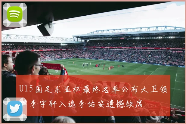U15国足东亚杯最终名单公布大卫领军李宇轩入选李佑安遗憾缺席